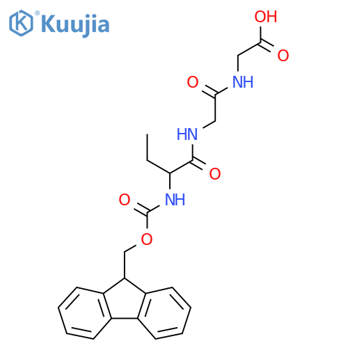 2-{2-2-({(9H-fluoren-9-yl)methoxycarbonyl}amino)butanamidoacetamido}acetic acid structure