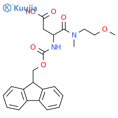 3-({(9H-fluoren-9-yl)methoxycarbonyl}amino)-3-(2-methoxyethyl)(methyl)carbamoylpropanoic acid structure