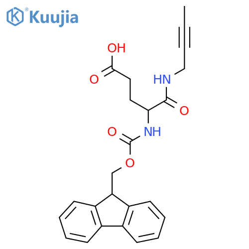 4-(but-2-yn-1-yl)carbamoyl-4-({(9H-fluoren-9-yl)methoxycarbonyl}amino)butanoic acid structure
