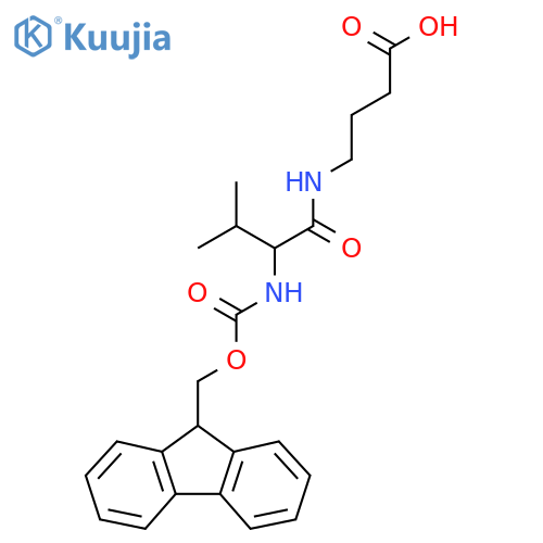 4-2-({(9H-fluoren-9-yl)methoxycarbonyl}amino)-3-methylbutanamidobutanoic acid structure