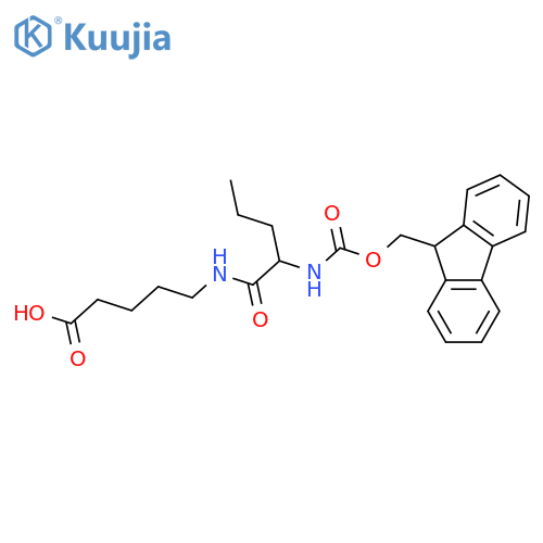 5-2-({(9H-fluoren-9-yl)methoxycarbonyl}amino)pentanamidopentanoic acid structure