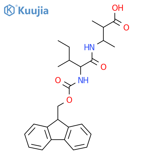 3-2-({(9H-fluoren-9-yl)methoxycarbonyl}amino)-3-methylpentanamido-2-methylbutanoic acid structure
