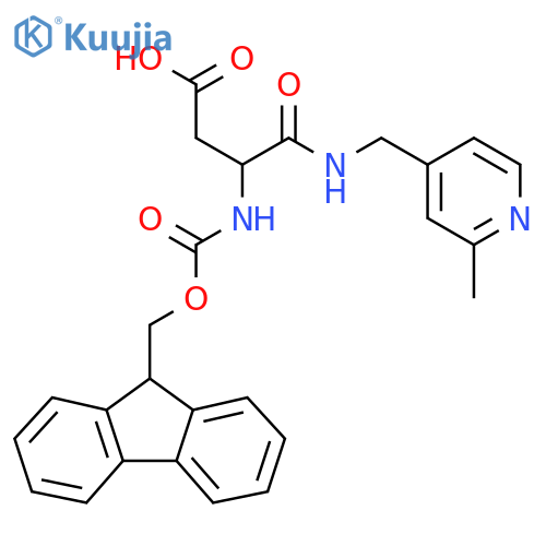 3-({(9H-fluoren-9-yl)methoxycarbonyl}amino)-3-{(2-methylpyridin-4-yl)methylcarbamoyl}propanoic acid structure