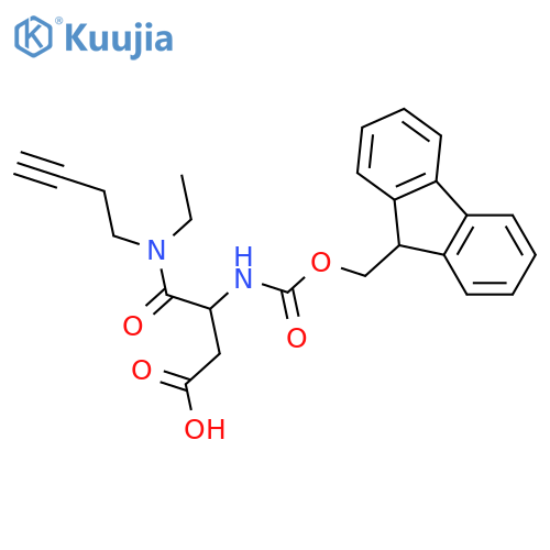 3-(but-3-yn-1-yl)(ethyl)carbamoyl-3-({(9H-fluoren-9-yl)methoxycarbonyl}amino)propanoic acid structure