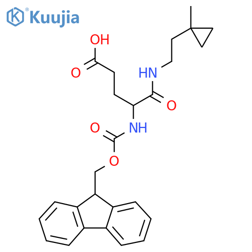 4-({(9H-fluoren-9-yl)methoxycarbonyl}amino)-4-{2-(1-methylcyclopropyl)ethylcarbamoyl}butanoic acid structure