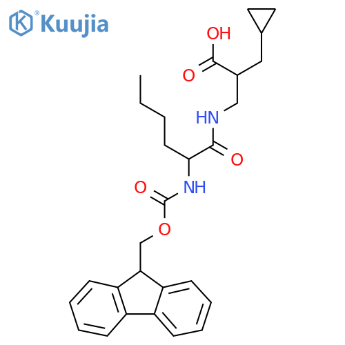 2-(cyclopropylmethyl)-3-2-({(9H-fluoren-9-yl)methoxycarbonyl}amino)hexanamidopropanoic acid structure