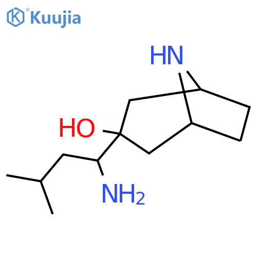 3-(1-amino-3-methylbutyl)-8-azabicyclo3.2.1octan-3-ol structure