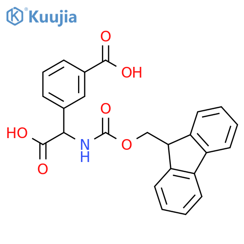 3-carboxy({(9H-fluoren-9-yl)methoxycarbonyl}amino)methylbenzoic acid structure