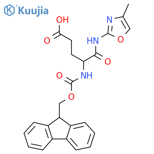 4-({(9H-fluoren-9-yl)methoxycarbonyl}amino)-4-(4-methyl-1,3-oxazol-2-yl)carbamoylbutanoic acid structure