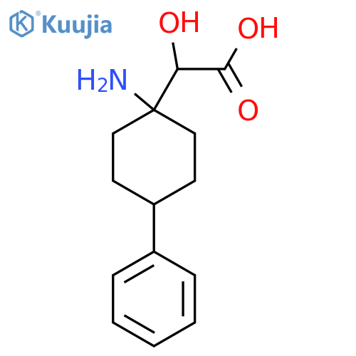 2-(1-amino-4-phenylcyclohexyl)-2-hydroxyacetic acid structure