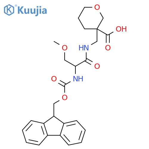 3-{2-({(9H-fluoren-9-yl)methoxycarbonyl}amino)-3-methoxypropanamidomethyl}oxane-3-carboxylic acid structure