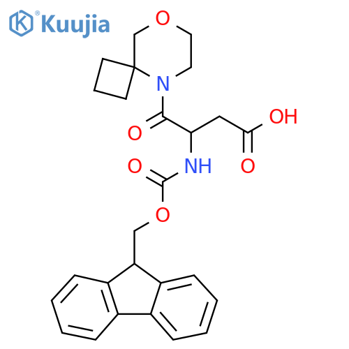 3-({(9H-fluoren-9-yl)methoxycarbonyl}amino)-4-{8-oxa-5-azaspiro3.5nonan-5-yl}-4-oxobutanoic acid structure