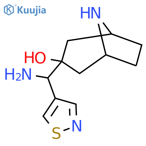 3-amino(1,2-thiazol-4-yl)methyl-8-azabicyclo3.2.1octan-3-ol structure
