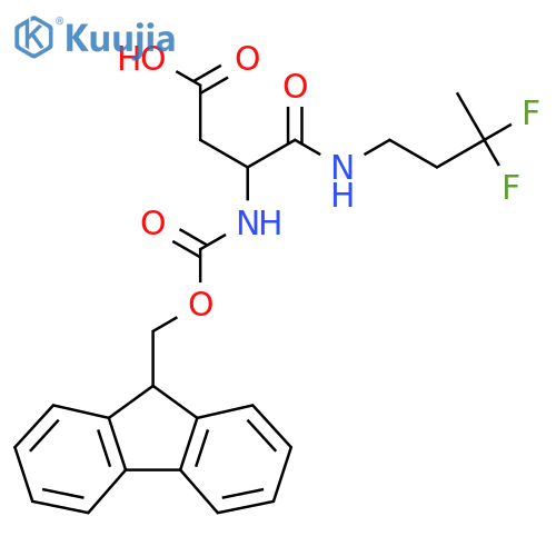 3-(3,3-difluorobutyl)carbamoyl-3-({(9H-fluoren-9-yl)methoxycarbonyl}amino)propanoic acid structure