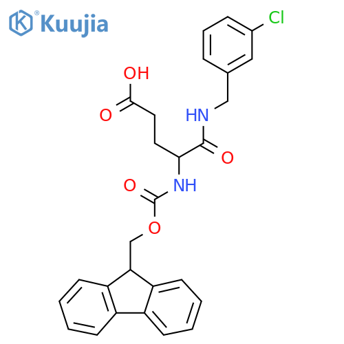 4-{(3-chlorophenyl)methylcarbamoyl}-4-({(9H-fluoren-9-yl)methoxycarbonyl}amino)butanoic acid structure