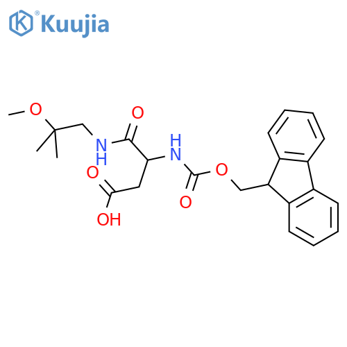 3-({(9H-fluoren-9-yl)methoxycarbonyl}amino)-3-(2-methoxy-2-methylpropyl)carbamoylpropanoic acid structure