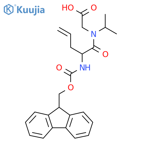 2-2-({(9H-fluoren-9-yl)methoxycarbonyl}amino)-N-(propan-2-yl)pent-4-enamidoacetic acid structure