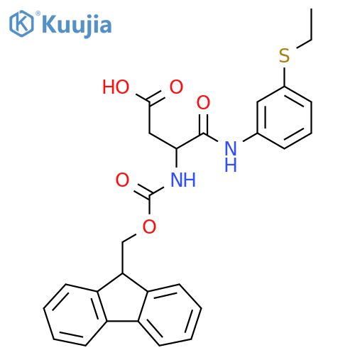 3-{3-(ethylsulfanyl)phenylcarbamoyl}-3-({(9H-fluoren-9-yl)methoxycarbonyl}amino)propanoic acid structure