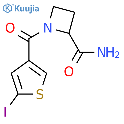 1-(5-iodothiophene-3-carbonyl)azetidine-2-carboxamide structure