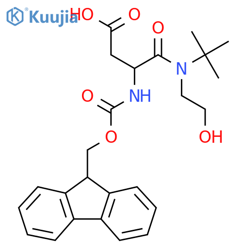 3-tert-butyl(2-hydroxyethyl)carbamoyl-3-({(9H-fluoren-9-yl)methoxycarbonyl}amino)propanoic acid structure