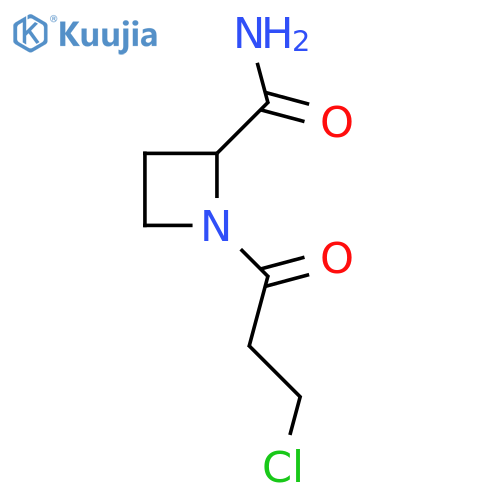 1-(3-Chloropropanoyl)azetidine-2-carboxamide structure