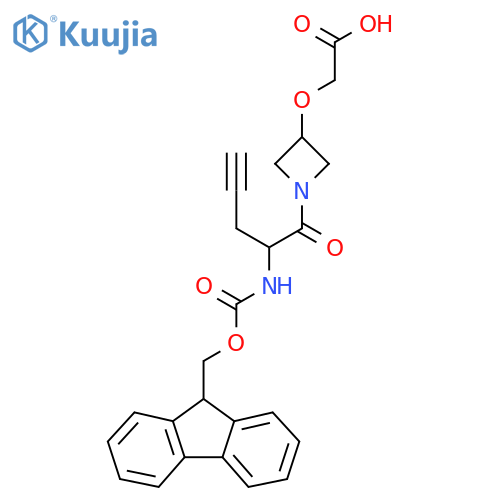 2-({1-2-({(9H-fluoren-9-yl)methoxycarbonyl}amino)pent-4-ynoylazetidin-3-yl}oxy)acetic acid structure