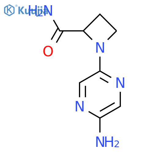 1-(5-aminopyrazin-2-yl)azetidine-2-carboxamide structure