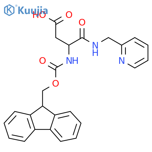 3-({(9H-fluoren-9-yl)methoxycarbonyl}amino)-3-{(pyridin-2-yl)methylcarbamoyl}propanoic acid structure