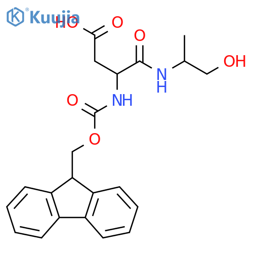 3-({(9H-fluoren-9-yl)methoxycarbonyl}amino)-3-(1-hydroxypropan-2-yl)carbamoylpropanoic acid structure