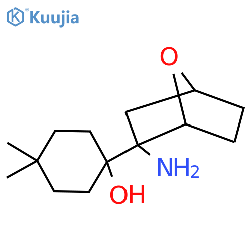 1-{2-amino-7-oxabicyclo2.2.1heptan-2-yl}-4,4-dimethylcyclohexan-1-ol structure