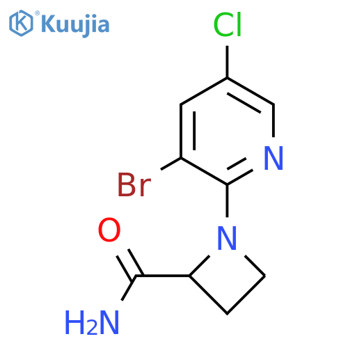 1-(3-bromo-5-chloropyridin-2-yl)azetidine-2-carboxamide structure