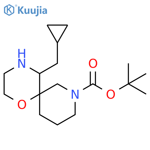 tert-butyl 5-(cyclopropylmethyl)-1-oxa-4,8-diazaspiro5.5undecane-8-carboxylate structure