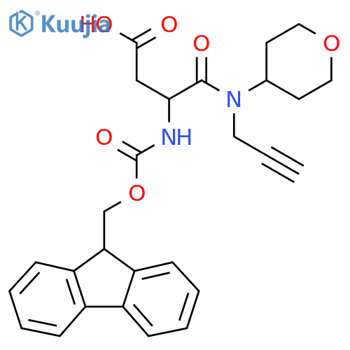 3-({(9H-fluoren-9-yl)methoxycarbonyl}amino)-3-(oxan-4-yl)(prop-2-yn-1-yl)carbamoylpropanoic acid structure