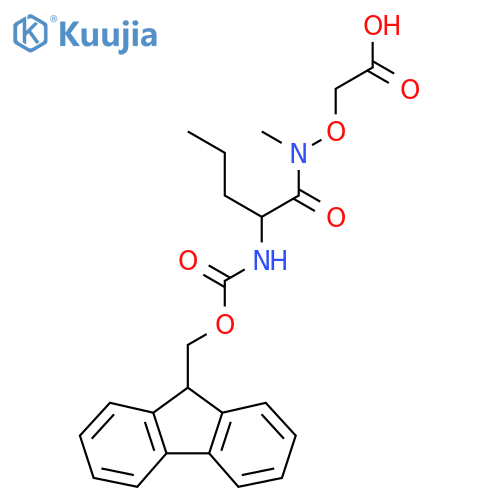 2-{2-({(9H-fluoren-9-yl)methoxycarbonyl}amino)-N-methylpentanamidooxy}acetic acid structure