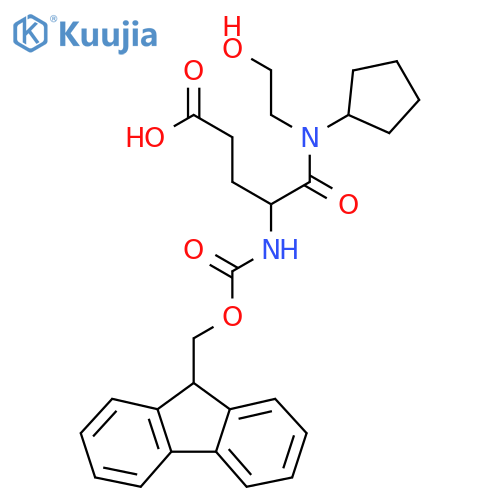 4-cyclopentyl(2-hydroxyethyl)carbamoyl-4-({(9H-fluoren-9-yl)methoxycarbonyl}amino)butanoic acid structure
