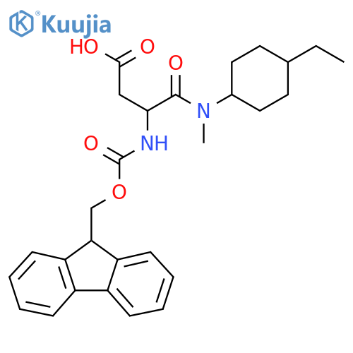 3-(4-ethylcyclohexyl)(methyl)carbamoyl-3-({(9H-fluoren-9-yl)methoxycarbonyl}amino)propanoic acid structure