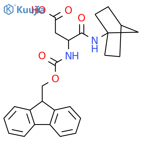 3-({bicyclo2.2.1heptan-1-yl}carbamoyl)-3-({(9H-fluoren-9-yl)methoxycarbonyl}amino)propanoic acid structure