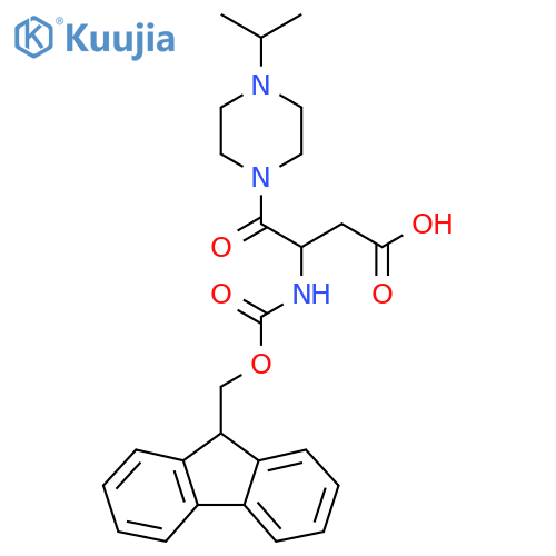 3-({(9H-fluoren-9-yl)methoxycarbonyl}amino)-4-oxo-4-4-(propan-2-yl)piperazin-1-ylbutanoic acid structure