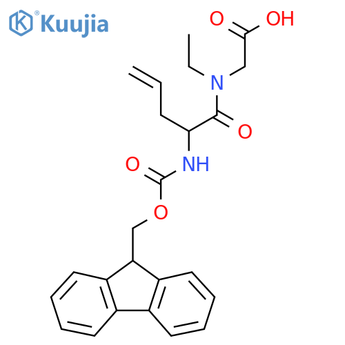 2-N-ethyl-2-({(9H-fluoren-9-yl)methoxycarbonyl}amino)pent-4-enamidoacetic acid structure