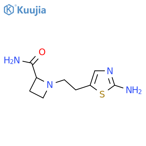 1-2-(2-amino-1,3-thiazol-5-yl)ethylazetidine-2-carboxamide structure