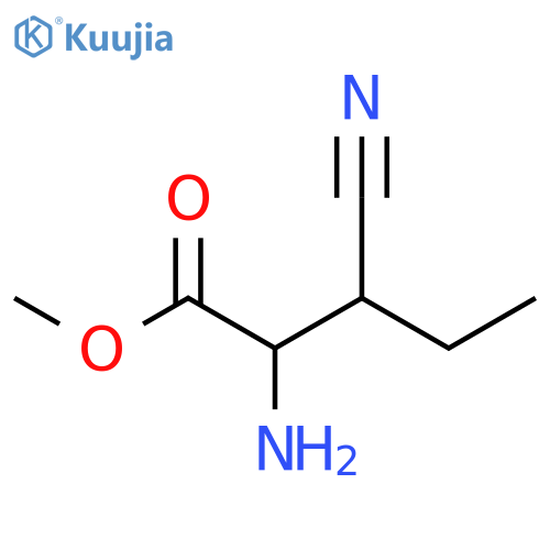 methyl 2-amino-3-cyanopentanoate structure