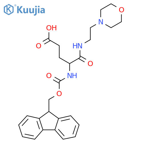 4-({(9H-fluoren-9-yl)methoxycarbonyl}amino)-4-{2-(morpholin-4-yl)ethylcarbamoyl}butanoic acid structure