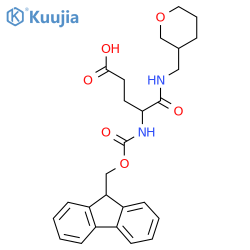 4-({(9H-fluoren-9-yl)methoxycarbonyl}amino)-4-{(oxan-3-yl)methylcarbamoyl}butanoic acid structure