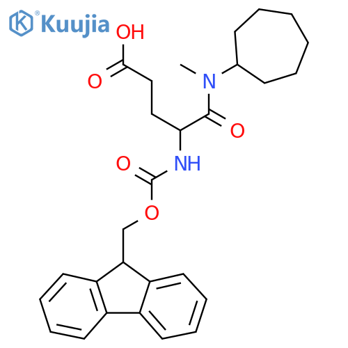 4-cycloheptyl(methyl)carbamoyl-4-({(9H-fluoren-9-yl)methoxycarbonyl}amino)butanoic acid structure