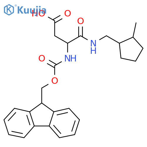 3-({(9H-fluoren-9-yl)methoxycarbonyl}amino)-3-{(2-methylcyclopentyl)methylcarbamoyl}propanoic acid structure