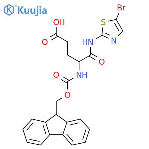 4-(5-bromo-1,3-thiazol-2-yl)carbamoyl-4-({(9H-fluoren-9-yl)methoxycarbonyl}amino)butanoic acid structure