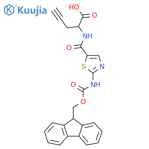 2-{2-({(9H-fluoren-9-yl)methoxycarbonyl}amino)-1,3-thiazol-5-ylformamido}pent-4-ynoic acid structure