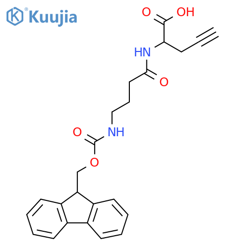 2-4-({(9H-fluoren-9-yl)methoxycarbonyl}amino)butanamidopent-4-ynoic acid structure