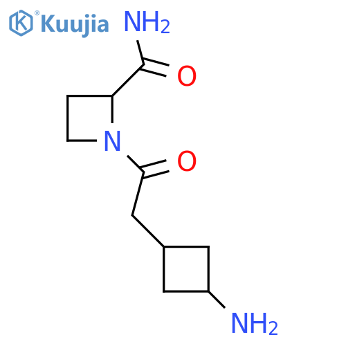 1-2-(3-aminocyclobutyl)acetylazetidine-2-carboxamide structure