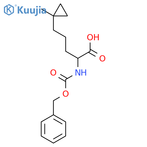 2-{(benzyloxy)carbonylamino}-5-(1-methylcyclopropyl)pentanoic acid structure